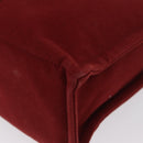 HERMES Fourre Tout MM Hand Bag Canvas Red Silver Auth BA10410-13