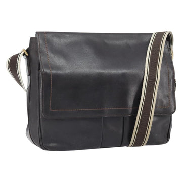 Salvatore Ferragamo Shoulder Bag Leather Brown Gold Auth BA10411