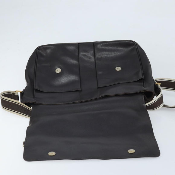 Salvatore Ferragamo Shoulder Bag Leather Brown Gold Auth BA10411