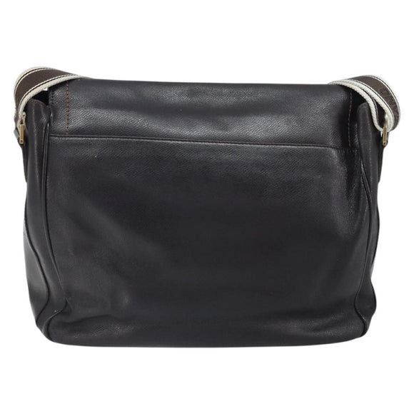 Salvatore Ferragamo Shoulder Bag Leather Brown Gold Auth BA10411