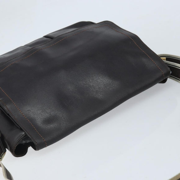 Salvatore Ferragamo Shoulder Bag Leather Brown Gold Auth BA10411