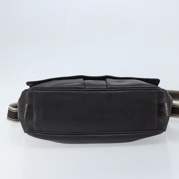 Salvatore Ferragamo Shoulder Bag Leather Brown Gold Auth BA10411