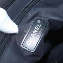 CHANEL New Travel line Tote Bag Nylon Black Gold CC Auth BA10413-10
