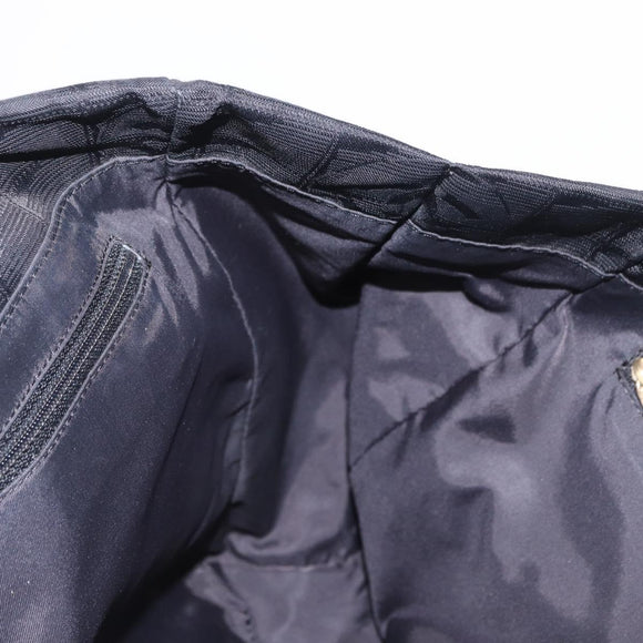 CHANEL New Travel line Tote Bag Nylon Black Gold CC Auth BA10413