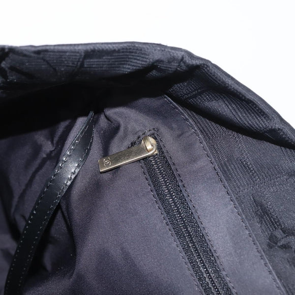 CHANEL New Travel line Tote Bag Nylon Black Gold CC Auth BA10413