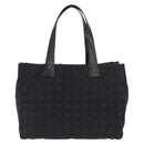 CHANEL New Travel line Tote Bag Nylon Black Gold CC Auth BA10413-13