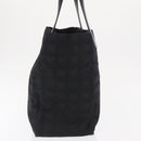 CHANEL New Travel line Tote Bag Nylon Black Gold CC Auth BA10413-4