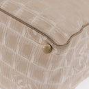 CHANEL New Travel Line Tote Bag Nylon Beige Gold CC Auth BA10414-13