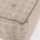 CHANEL New Travel Line Tote Bag Nylon Beige Gold CC Auth BA10414-14