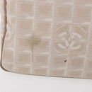 CHANEL New Travel Line Tote Bag Nylon Beige Gold CC Auth BA10414-3