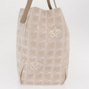 CHANEL New Travel Line Tote Bag Nylon Beige Gold CC Auth BA10414-5