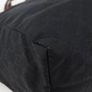 GUCCI GG Canvas Tote Bag Nylon Black Gold 282439 Auth BA10417-11