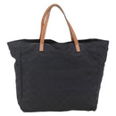 GUCCI GG Canvas Tote Bag Nylon Black Gold 282439 Auth BA10417-3