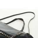 VALENTINO Tote Bag Leather 2way Black Gold Auth BA10419V-10