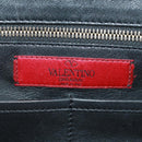 VALENTINO Tote Bag Leather 2way Black Gold Auth BA10419V-17