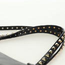 VALENTINO Tote Bag Leather 2way Black Gold Auth BA10419V-8