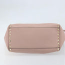 VALENTINO Tote Bag Leer 2way Roze Goud Auth BA10420-5