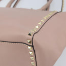 VALENTINO Tote Bag Leer 2way Roze Goud Auth BA10420-9