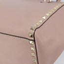VALENTINO Tote Bag Leer 2way Roze Goud Auth BA10420-17
