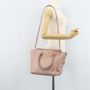 VALENTINO Tote Bag Leer 2way Roze Goud Auth BA10420-26