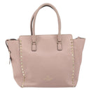 VALENTINO Tote Bag Leer 2way Roze Goud Auth BA10420-2