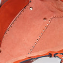 VALENTINO Tote Bag Leer 2way Oranje Goud Auth BA10422-11