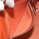 VALENTINO Tote Bag Leer 2way Oranje Goud Auth BA10422-24