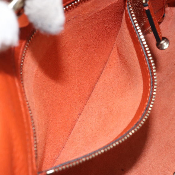 VALENTINO Tote Bag Leer 2way Oranje Goud Auth BA10422