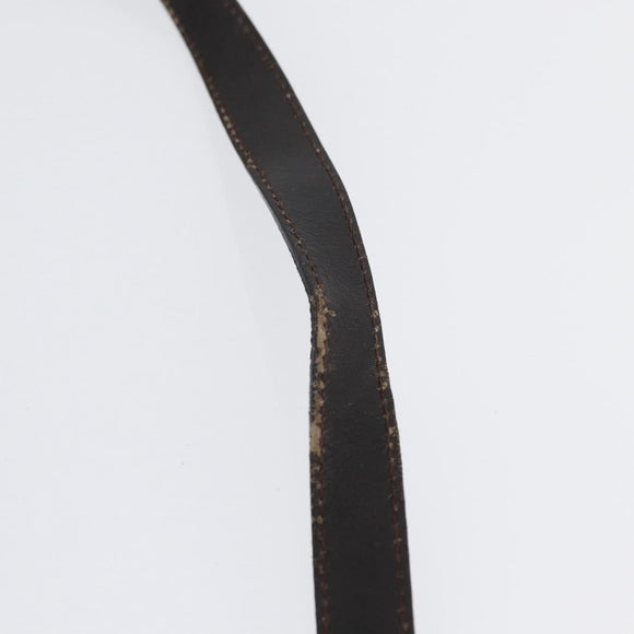 Salvatore Ferragamo Gancini Hand Bag Suede 2way Brown Gold Auth BA10426