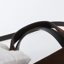 Salvatore Ferragamo Gancini Hand Bag Suede 2way Brown Gold Auth BA10426-14