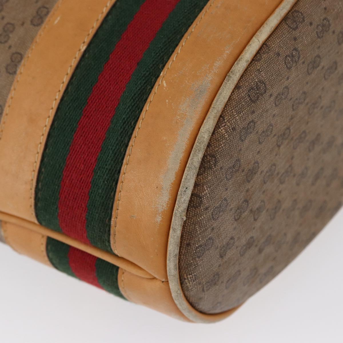 GUCCI Micro GG Supreme Web Sherry Line Bag PVC Beige 001 58 4793