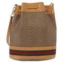 GUCCI Micro GG Supreme Web Sherry Line Bag PVC Beige 001 58 4793 Auth BA10427-2
