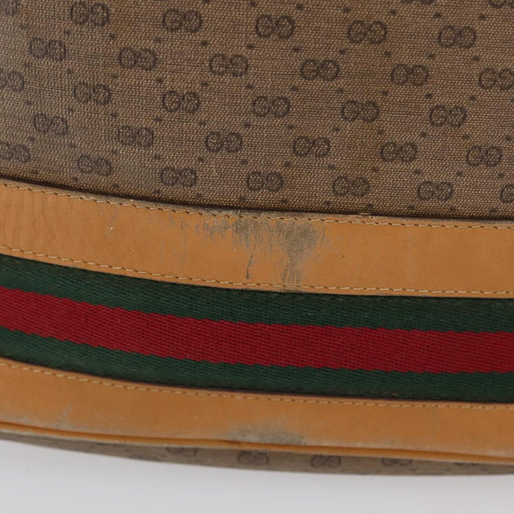GUCCI Micro GG Supreme Web Sherry Line Bag PVC Beige 001 58 4793 Auth BA10427