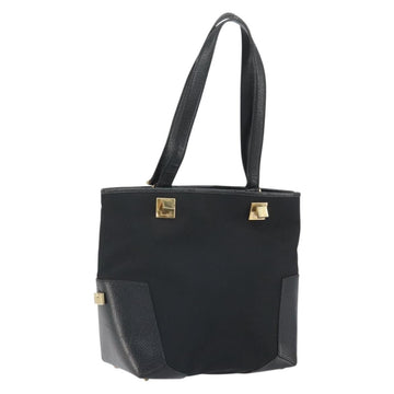 Salvatore Ferragamo Tote Bag Canvas Black Gold Auth BA10431