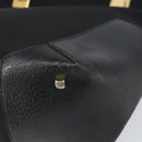 Salvatore Ferragamo Tragetasche Canvas Schwarz Gold Auth BA10431-9