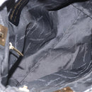 Salvatore Ferragamo Tragetasche Canvas Schwarz Gold Auth BA10431-11