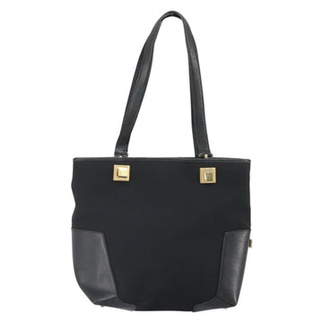 Salvatore Ferragamo Tote Bag Canvas Black Gold Auth BA10431 - 0