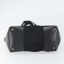 Salvatore Ferragamo Tragetasche Canvas Schwarz Gold Auth BA10431-5