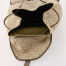 Salvatore Ferragamo Gancini Backpack Canvas Beige Gold Auth BA10432-10