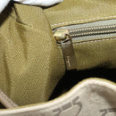 Salvatore Ferragamo Gancini Backpack Canvas Beige Gold Auth BA10432-24