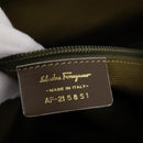 Salvatore Ferragamo Gancini Backpack Canvas Beige Gold Auth BA10432-12