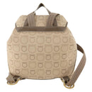 Salvatore Ferragamo Gancini Backpack Canvas Beige Gold Auth BA10432-2