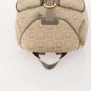 Salvatore Ferragamo Gancini Backpack Canvas Beige Gold Auth BA10432-6