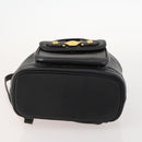 Gianni Versace Backpack Leather Black Gold Auth BA10433-11