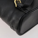 Gianni Versace Backpack Leather Black Gold Auth BA10433-15