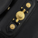 Gianni Versace Backpack Leather Black Gold Auth BA10433-16