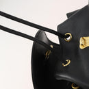 Gianni Versace Backpack Leather Black Gold Auth BA10433-18