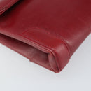 GUCCI Shoulder Bag Leather Red Gold Auth BA10436-14