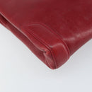 GUCCI Shoulder Bag Leather Red Gold Auth BA10436-16
