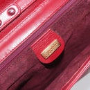 GUCCI Shoulder Bag Leather Red Gold Auth BA10436-18